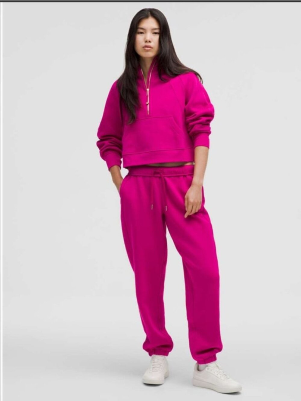 Lululemon Scuba Oversized Half-Zip Hoodie Woman XS/S Ripened Raspberry 2024 FLAW